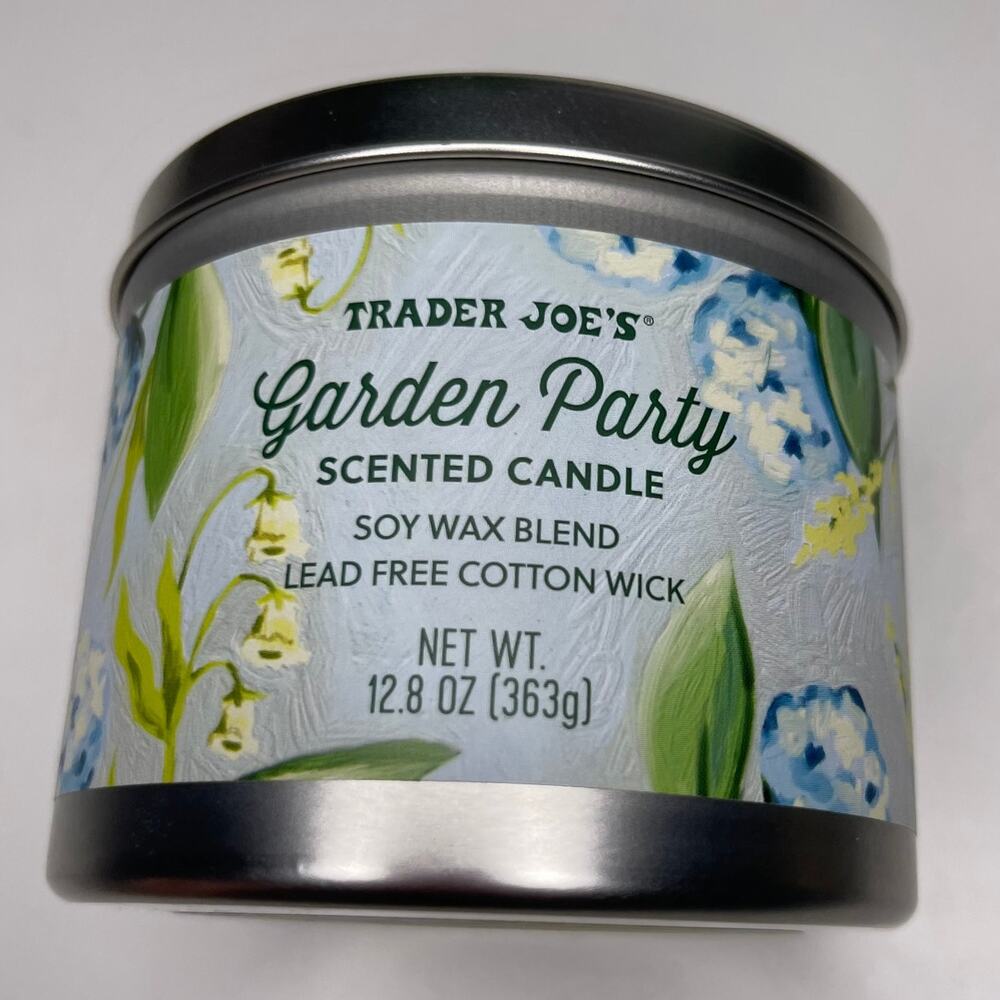 Trader Joe’s Garden Party Scented Candle, Soy Wax 32 Hours Limited Edition! 12oz